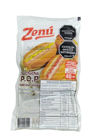 SALCHICHA POP ZENÚ X40 UNDS