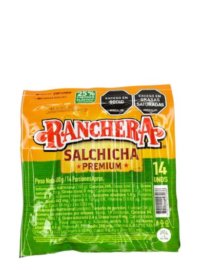 SALCHICHA RANCHERA X480 GRAMOS