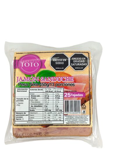 JAMÓN TOTO X450 GRAMOS
