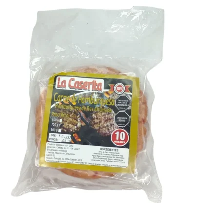 CARNE PARA HAMBURGUESA LA CASERITA X700 GRAMOS