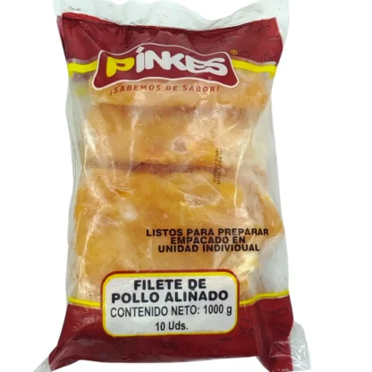 FILETE DE PECHUGA ALIÑADO PINKES BOLSA X1000 GRAMOS