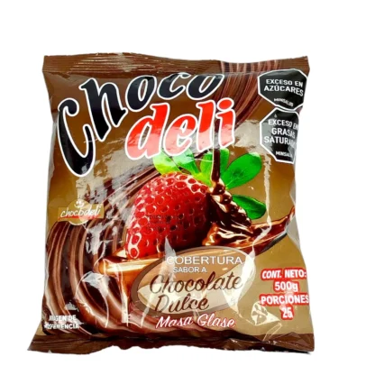 COBERTURA DE CHOCOLATE CHOCODELI BOLSA X500 GRAMOS