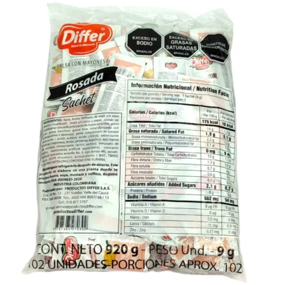 SALSA ROSADA DIFFER X102 SOBRES