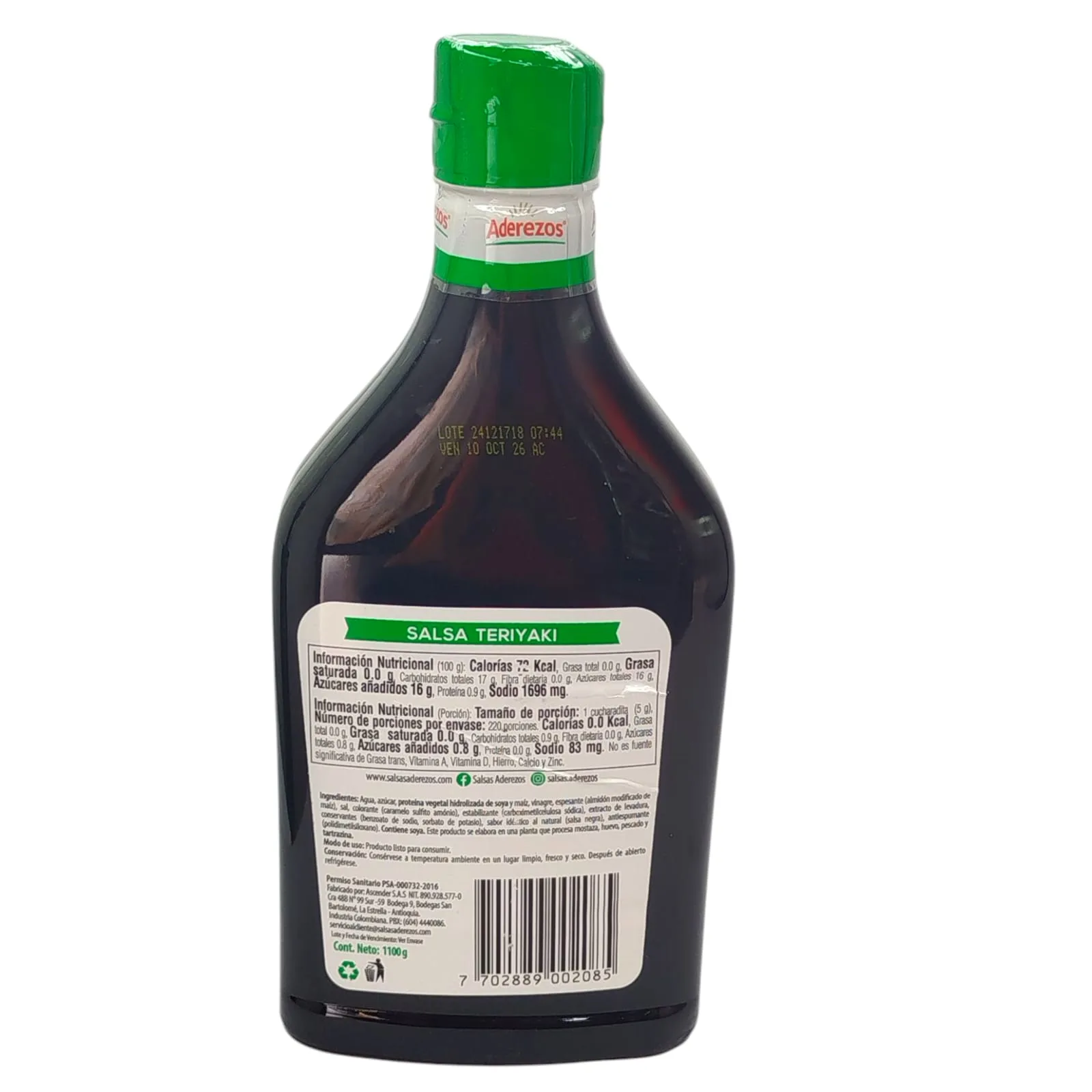 SALSA TERIYAKI ADEREZOS X1100 ML