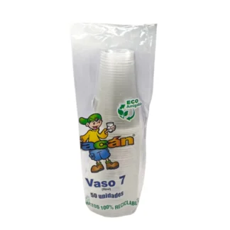 VASO 7 ONZ TRANSPARENTE X50 UNIDADES