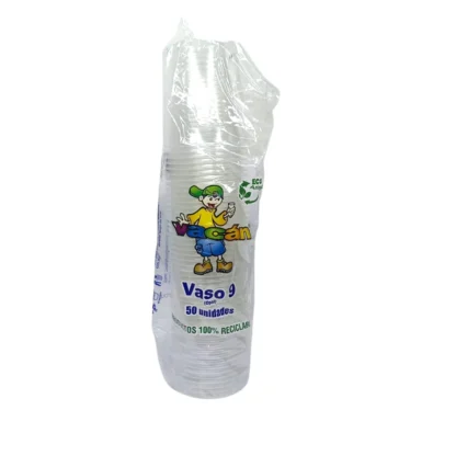 VASO DESECHABLE 9 ONZ TRANSPARENTE X 50 UNIDADES