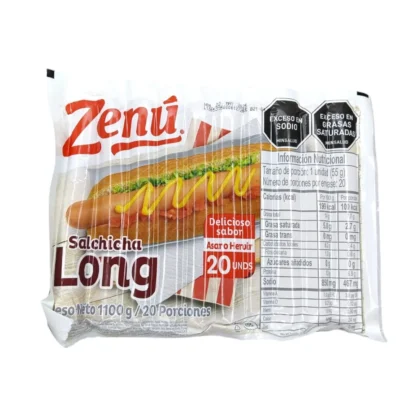 SALCHICHA ZENÚ SUPER PERRO X20 UNIDADES
