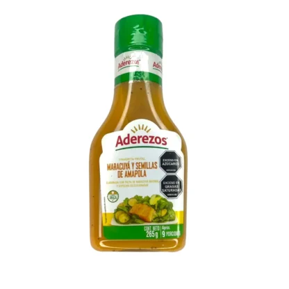 VINAGRETA DE MARACUYA CON SEMILLA DE AMAPOLA X265 ML